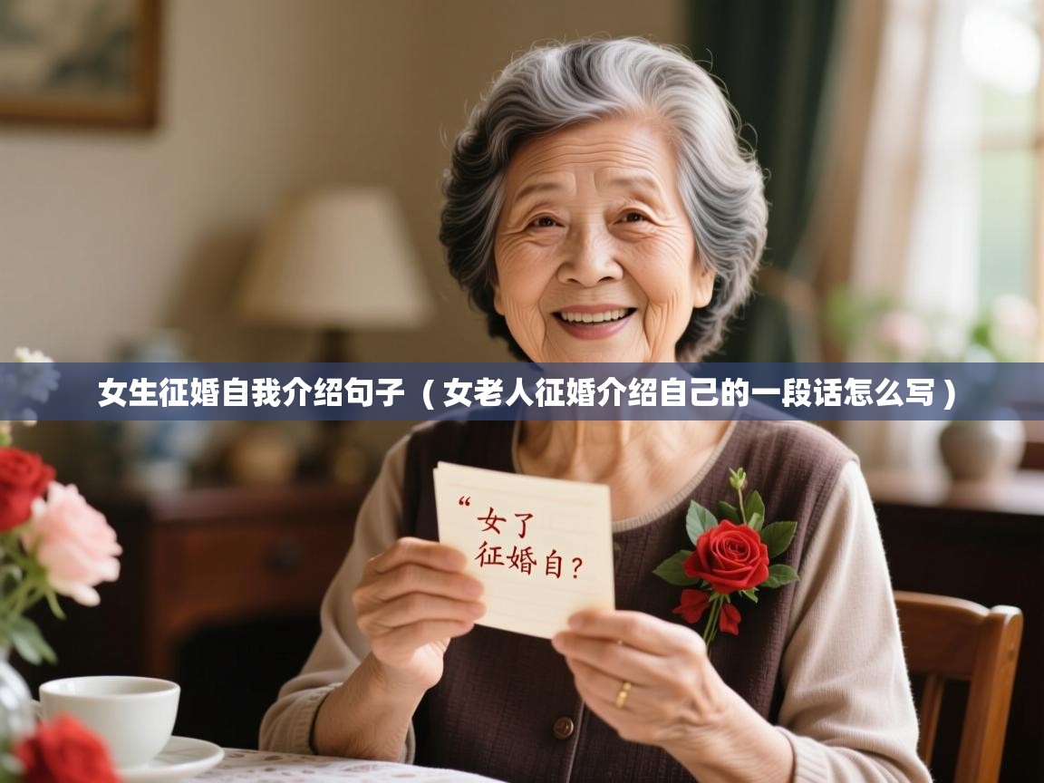  女生征婚自我介绍句子  ( 女老人征婚介绍自己的一段话怎么写 )
