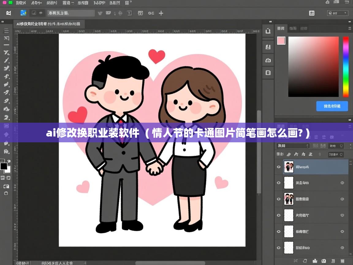  ai修改换职业装软件  ( 情人节的卡通图片简笔画怎么画? )