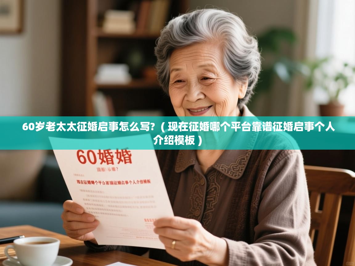  60岁老太太征婚启事怎么写?  ( 现在征婚哪个平台靠谱征婚启事个人介绍模板 )