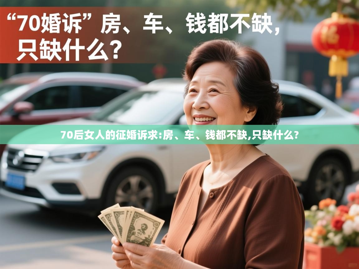  70后女人的征婚诉求:房、车、钱都不缺,只缺什么? 
