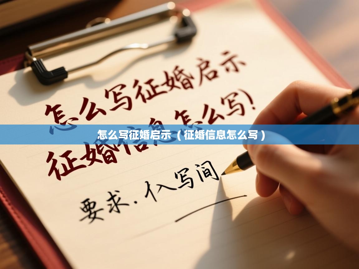  怎么写征婚启示  ( 征婚信息怎么写 )