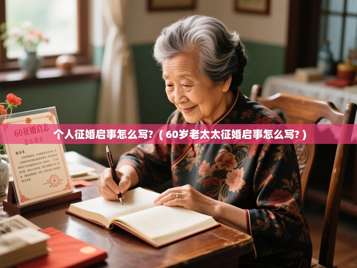  个人征婚启事怎么写?  ( 60岁老太太征婚启事怎么写? )