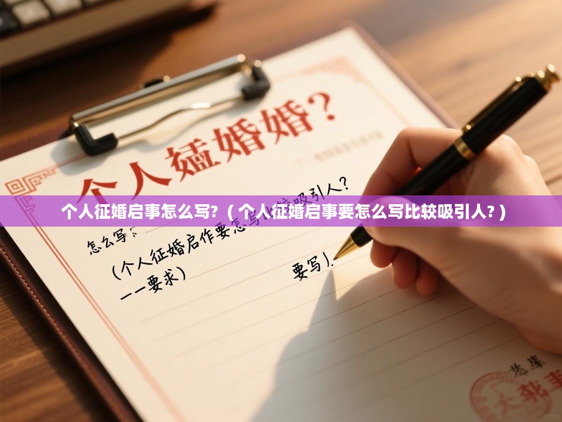  个人征婚启事怎么写?  ( 个人征婚启事要怎么写比较吸引人? )