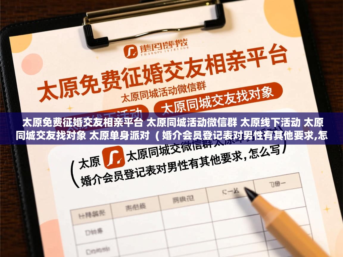  太原免费征婚交友相亲平台 太原同城活动微信群 太原线下活动 太原同城交友找对象 太原单身派对  ( 婚介会员登记表对男性有其他要求,怎么写 )
