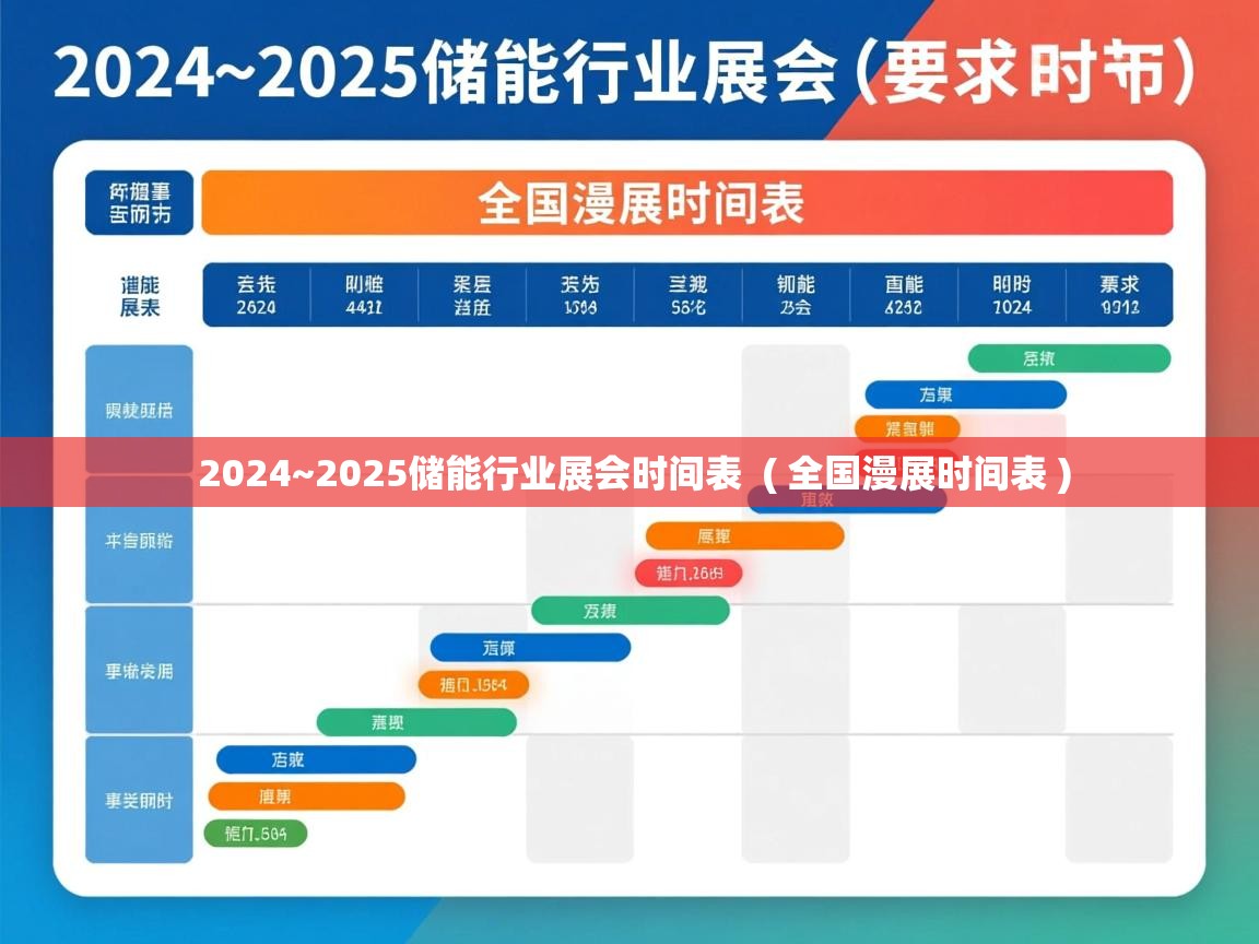  2024~2025储能行业展会时间表  ( 全国漫展时间表 )
