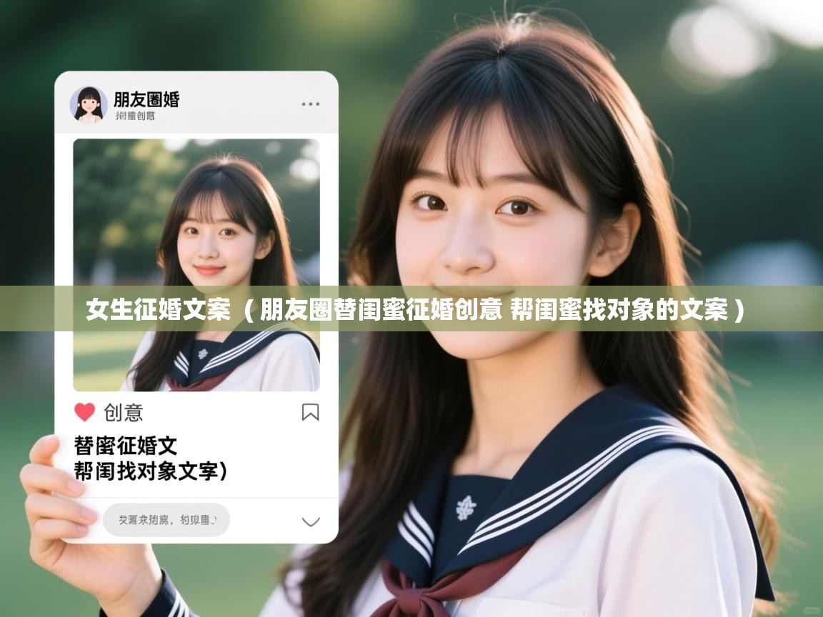  女生征婚文案  ( 朋友圈替闺蜜征婚创意 帮闺蜜找对象的文案 )