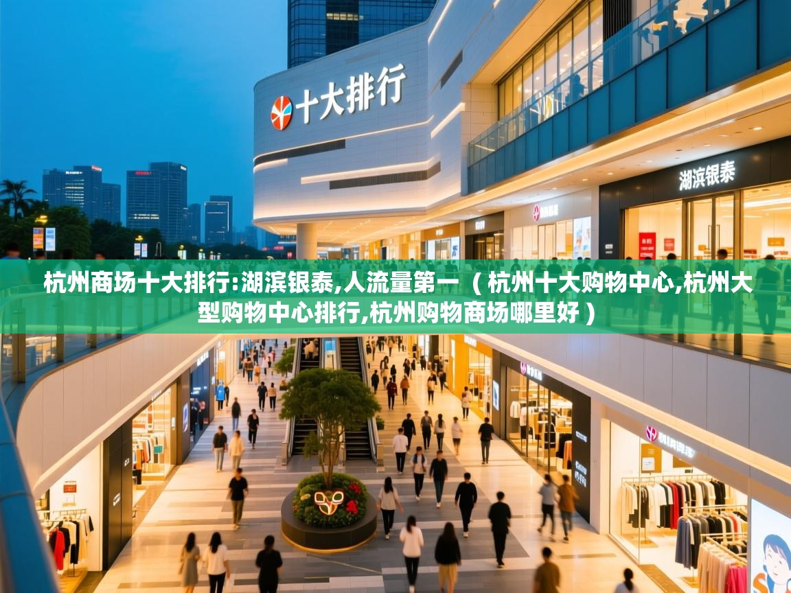  杭州商场十大排行:湖滨银泰,人流量第一  ( 杭州十大购物中心,杭州大型购物中心排行,杭州购物商场哪里好 )