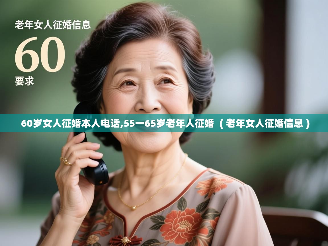 60岁女人征婚本人电话,55一65岁老年人征婚 ( 老年女人征婚信息 ) 60岁女人征婚本人电话,55一65岁老年人征婚 ( 老年女人征婚信息 )