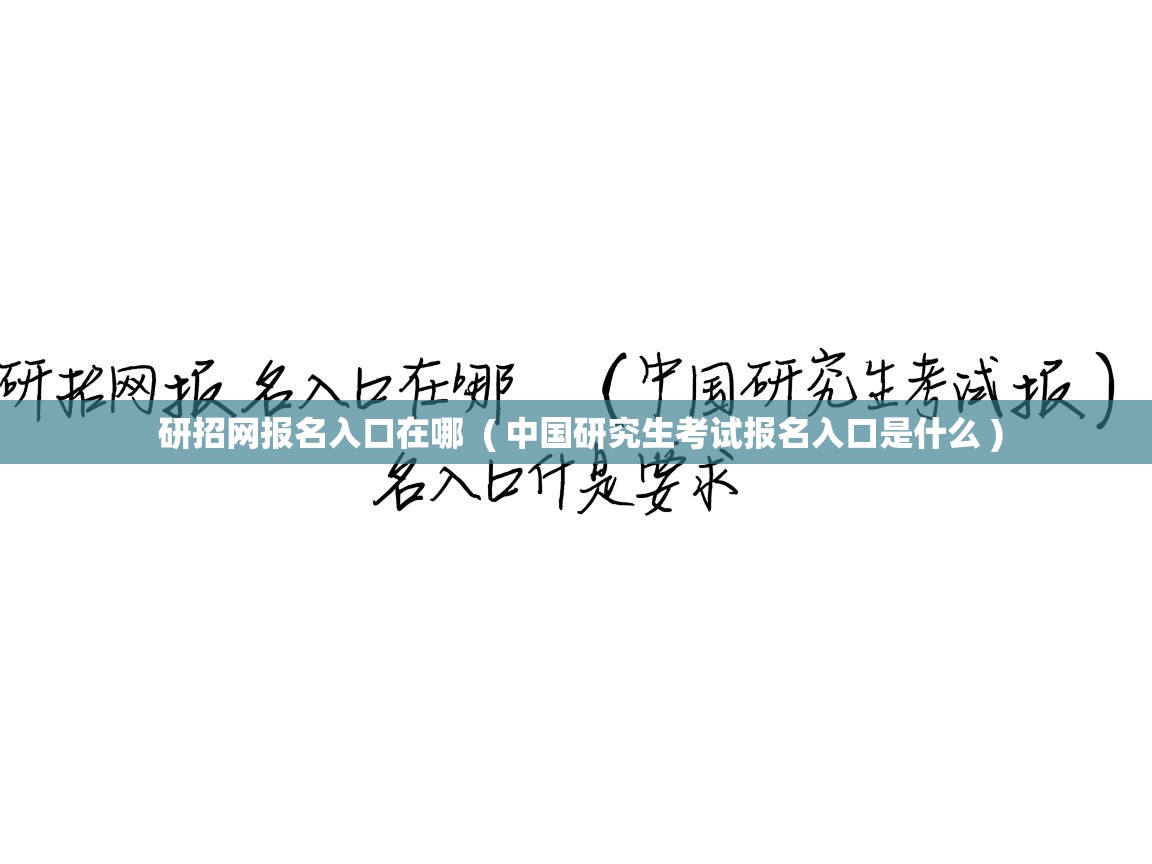  研招网报名入口在哪  ( 中国研究生考试报名入口是什么 )