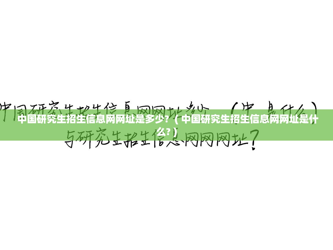  中国研究生招生信息网网址是多少?  ( 中国研究生招生信息网网址是什么? )