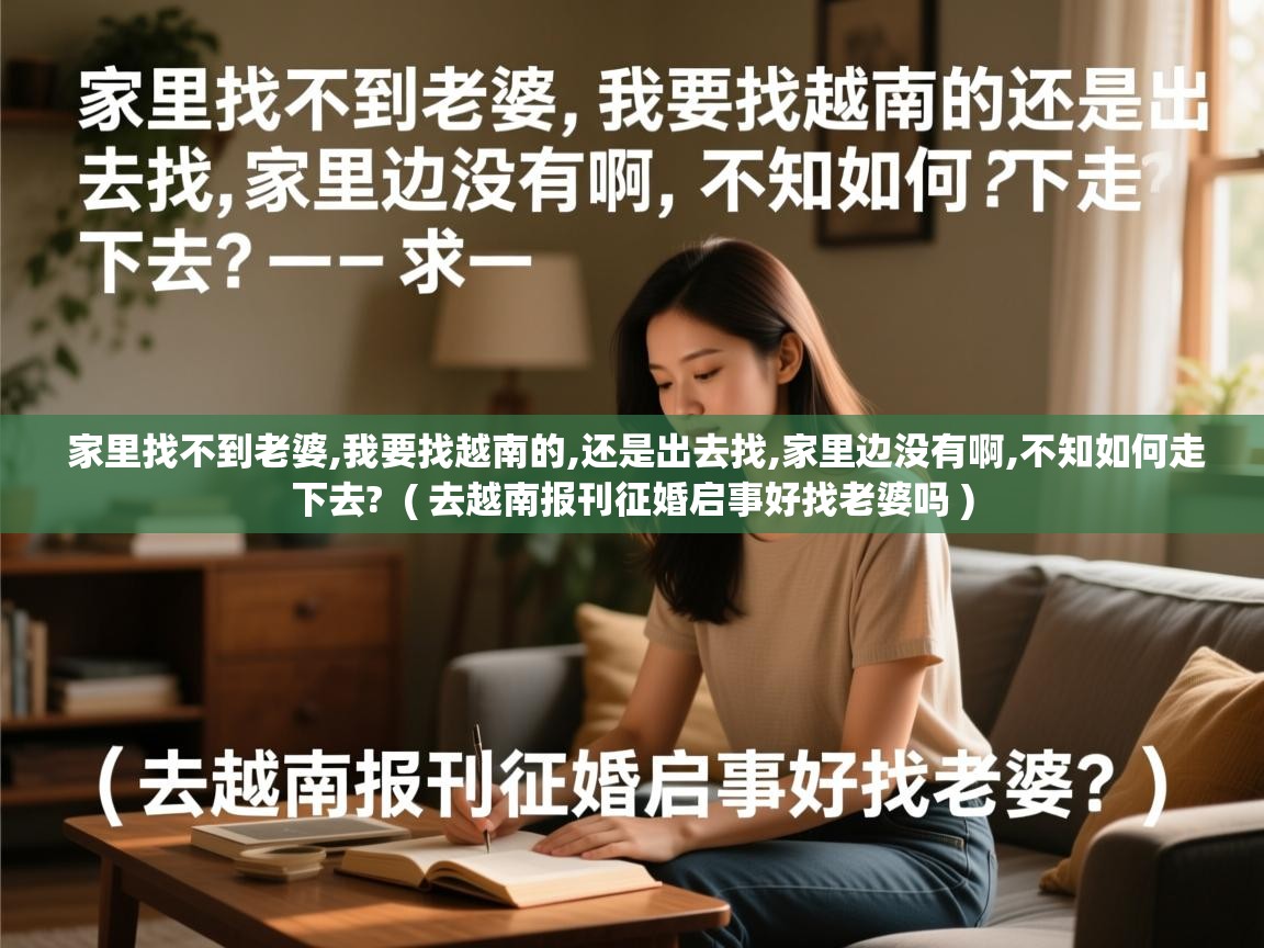  家里找不到老婆,我要找越南的,还是出去找,家里边没有啊,不知如何走下去?  ( 去越南报刊征婚启事好找老婆吗 )