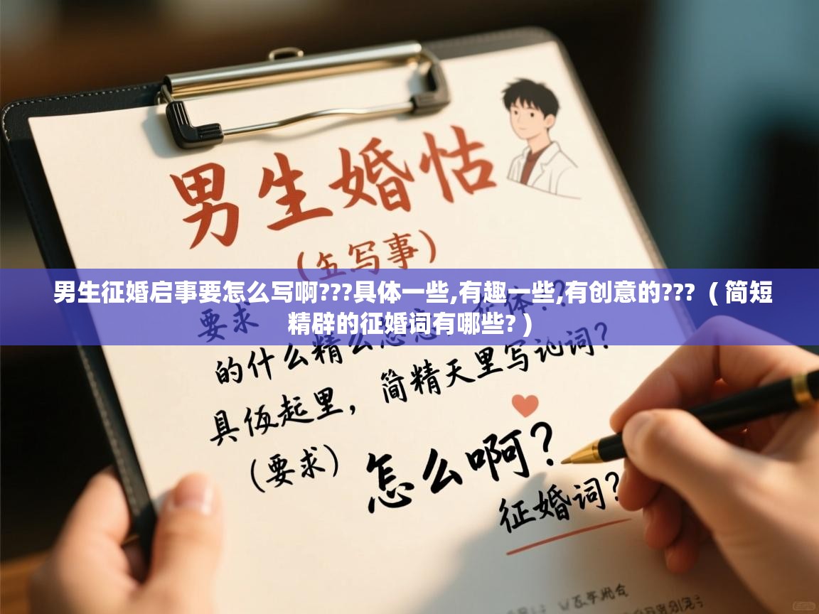  男生征婚启事要怎么写啊???具体一些,有趣一些,有创意的???  ( 简短精辟的征婚词有哪些? )