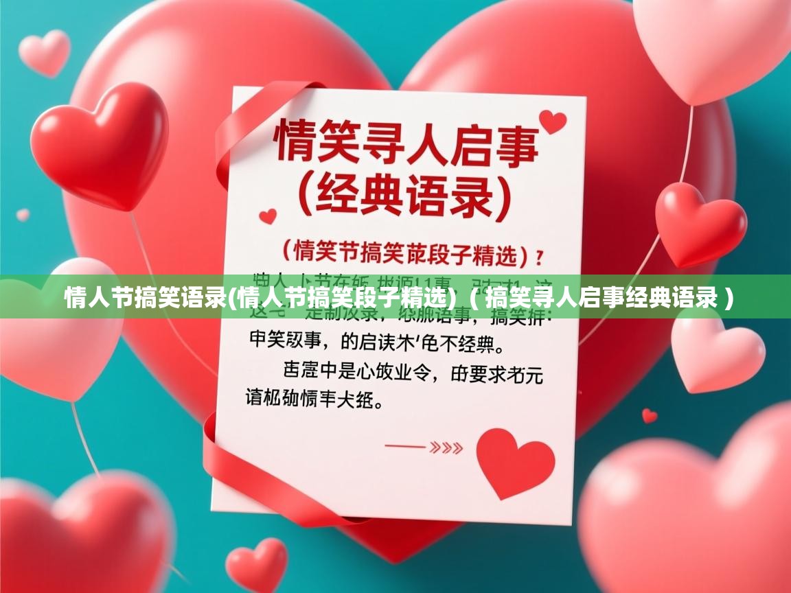  情人节搞笑语录(情人节搞笑段子精选)  ( 搞笑寻人启事经典语录 )