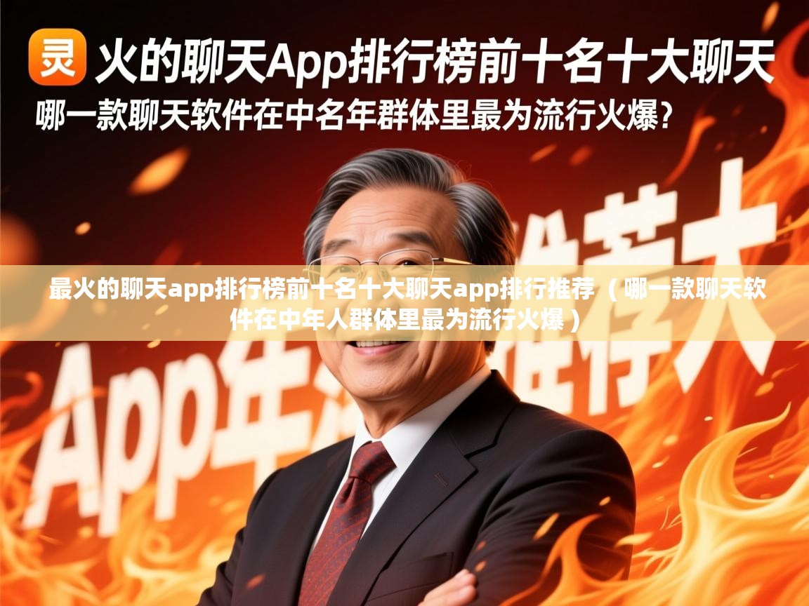  最火的聊天app排行榜前十名十大聊天app排行推荐  ( 哪一款聊天软件在中年人群体里最为流行火爆 )