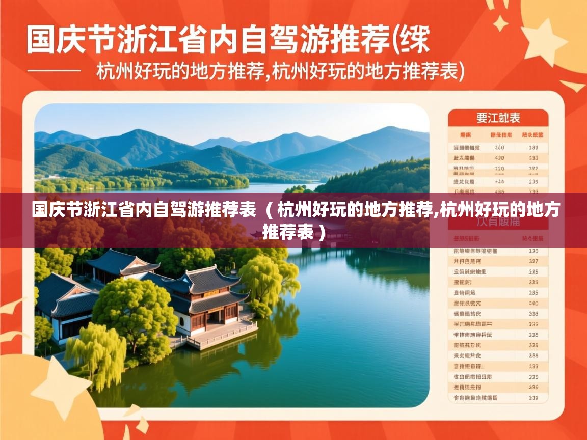  国庆节浙江省内自驾游推荐表  ( 杭州好玩的地方推荐,杭州好玩的地方推荐表 )