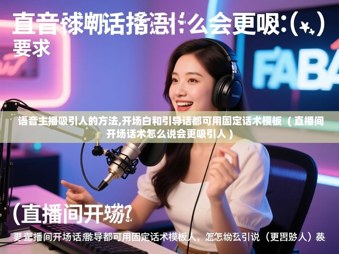  语音主播吸引人的方法,开场白和引导话都可用固定话术模板  ( 直播间开场话术怎么说会更吸引人 )