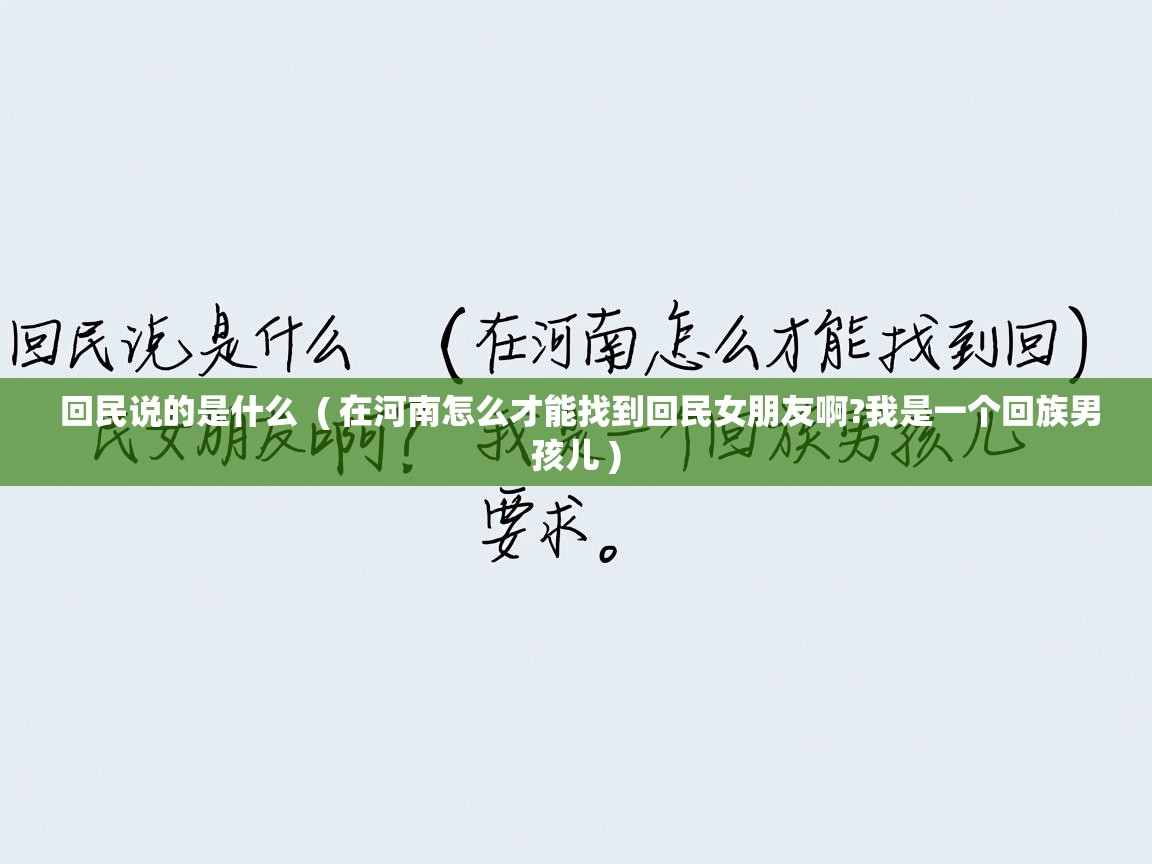 回民说的是什么 ( 在河南怎么才能找到回民女朋友啊?我是一个回族男孩儿 ) 回民说的是什么 ( 在河南怎么才能找到回民女朋友啊?我是一个回族男孩儿 )