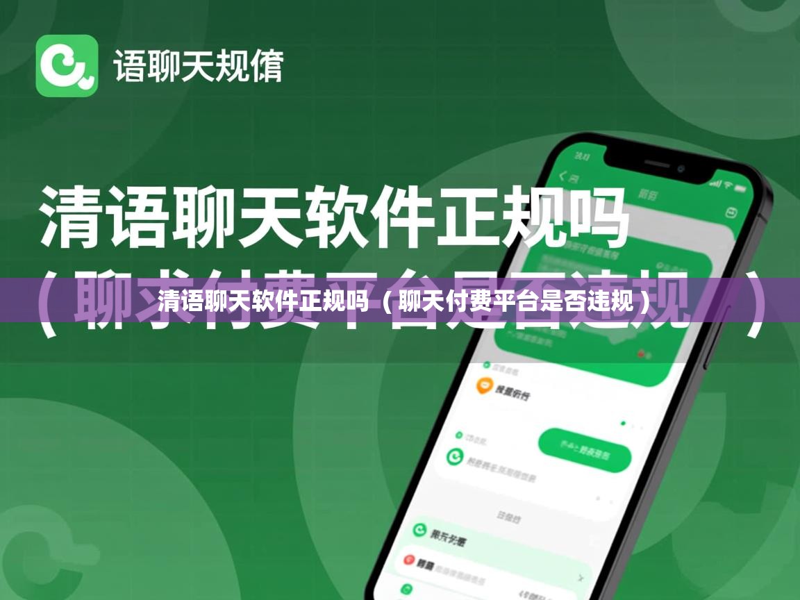  清语聊天软件正规吗  ( 聊天付费平台是否违规 )
