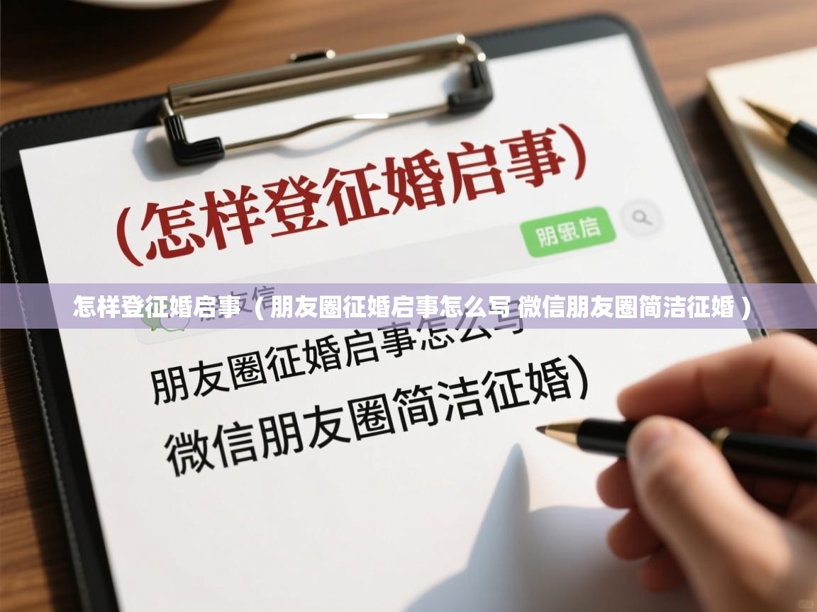  怎样登征婚启事  ( 朋友圈征婚启事怎么写 微信朋友圈简洁征婚 )