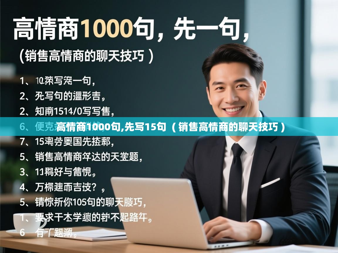  高情商1000句,先写15句  ( 销售高情商的聊天技巧 )