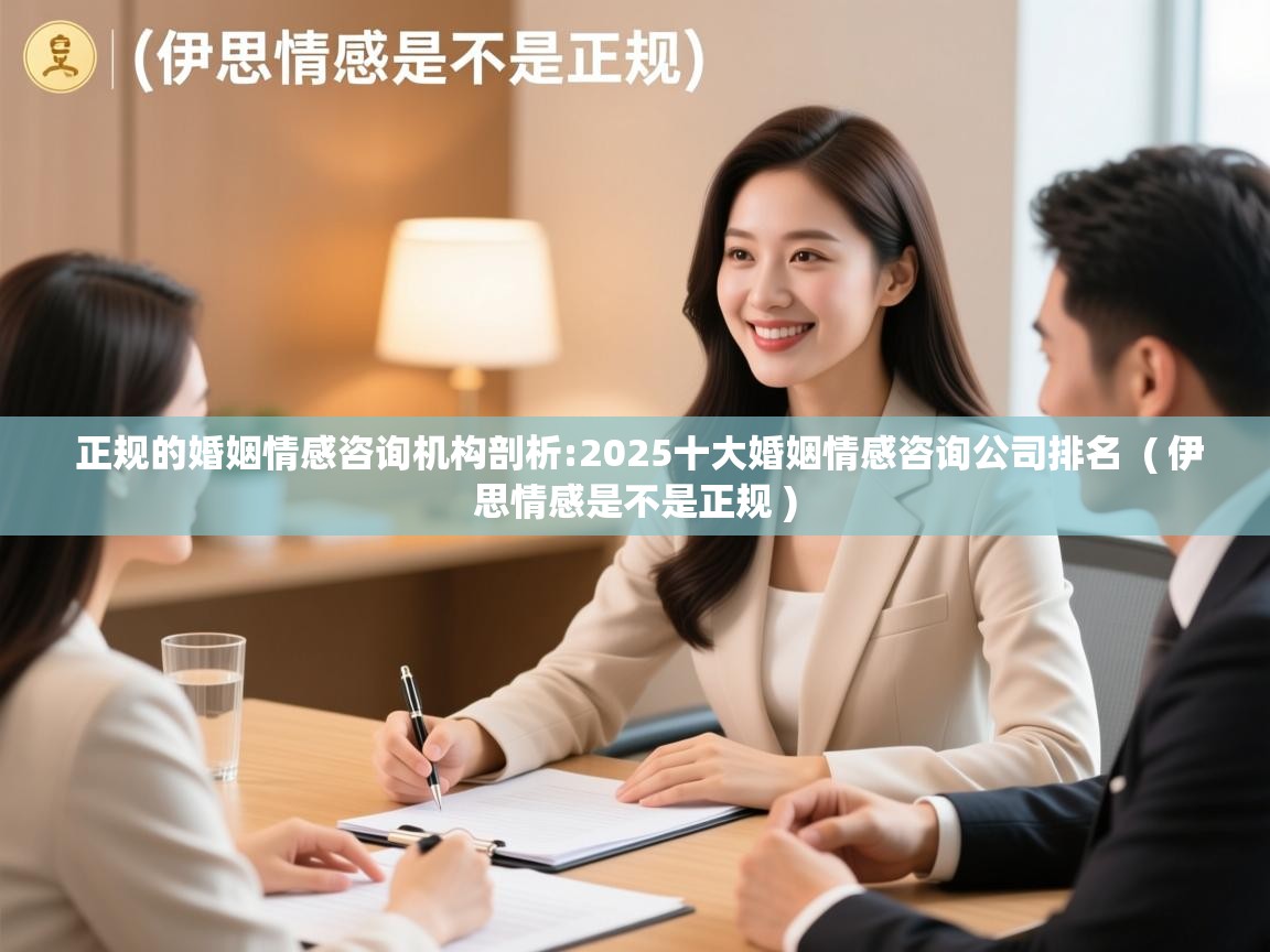  正规的婚姻情感咨询机构剖析:2025十大婚姻情感咨询公司排名  ( 伊思情感是不是正规 )