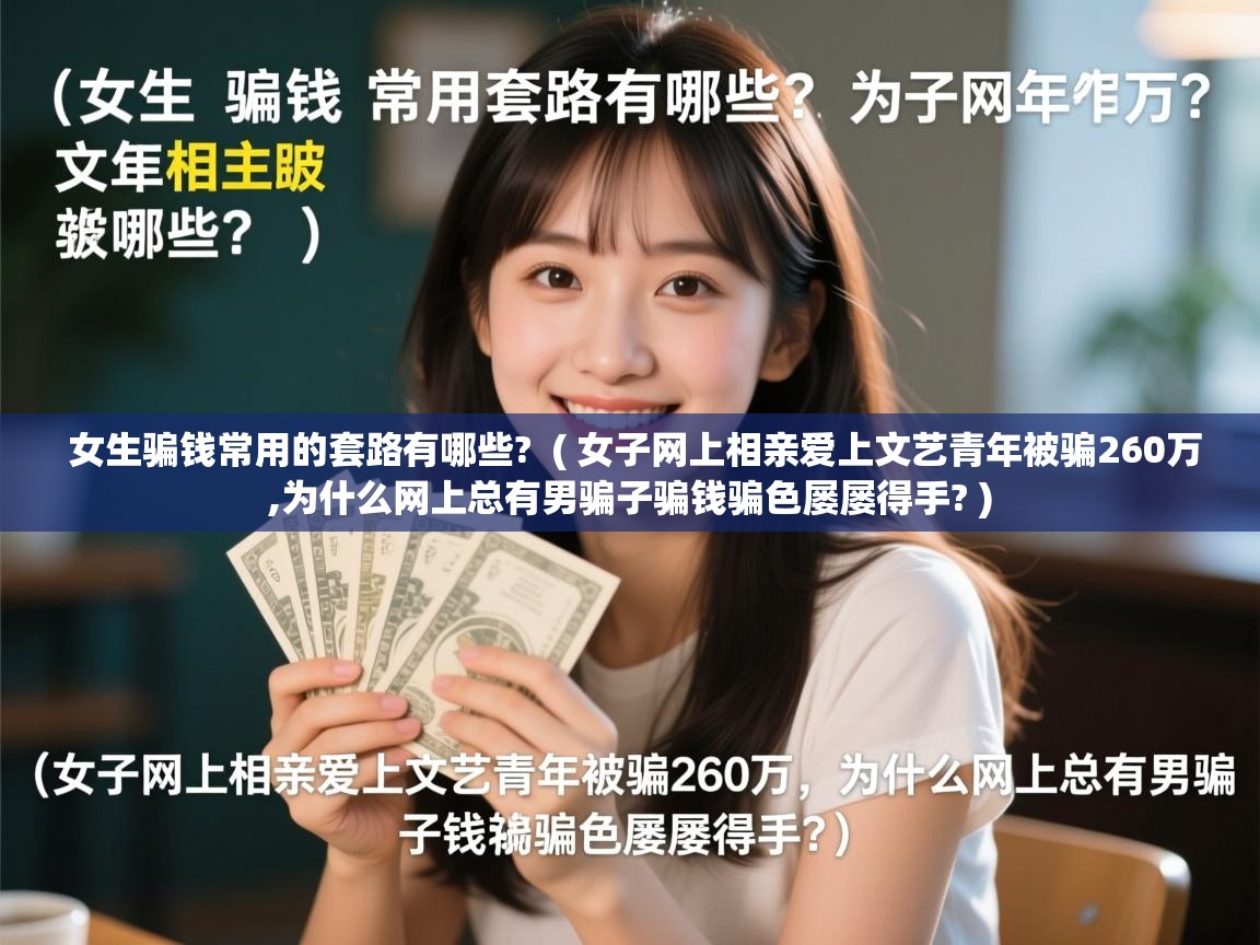  女生骗钱常用的套路有哪些?  ( 女子网上相亲爱上文艺青年被骗260万,为什么网上总有男骗子骗钱骗色屡屡得手? )