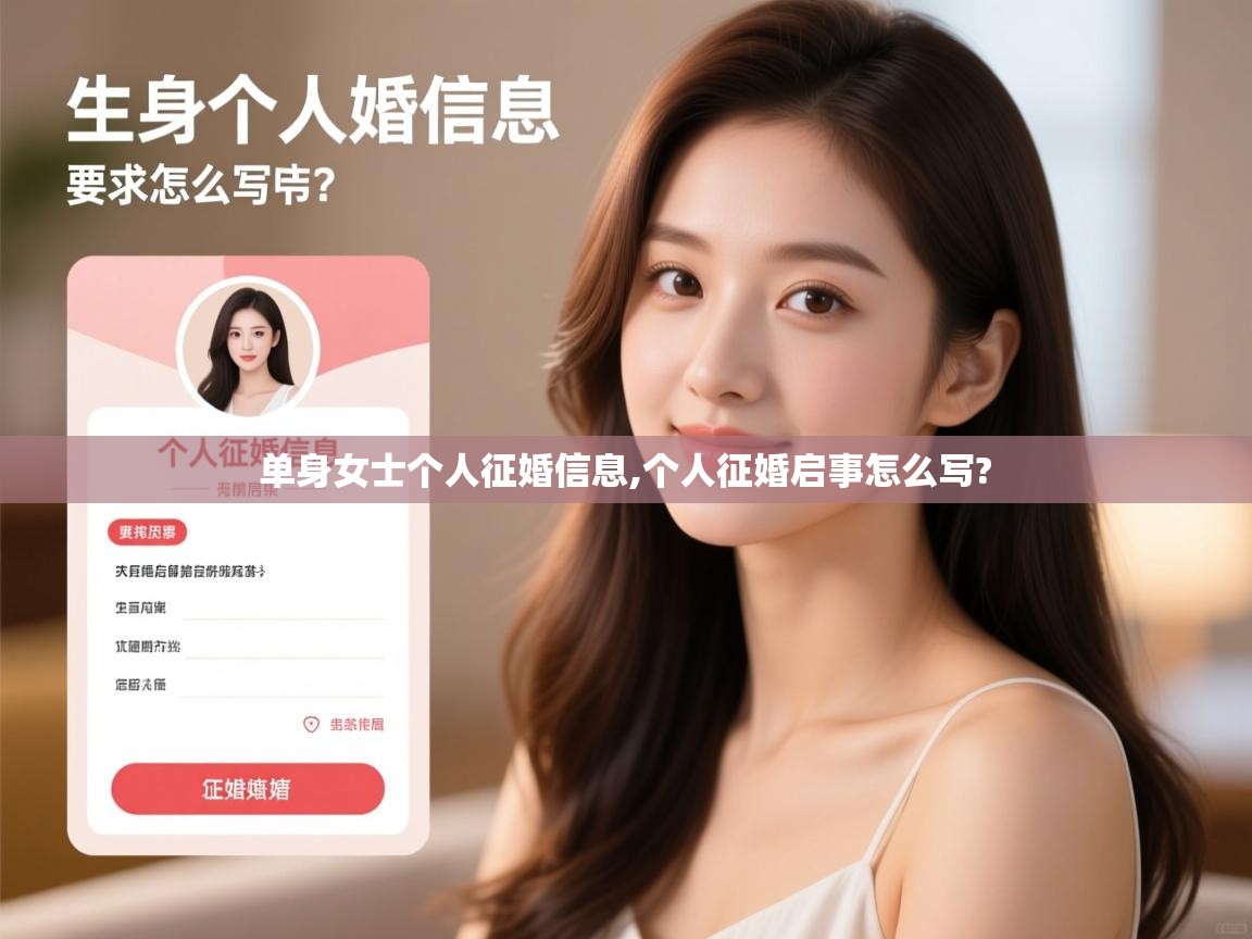  单身女士个人征婚信息,个人征婚启事怎么写? 