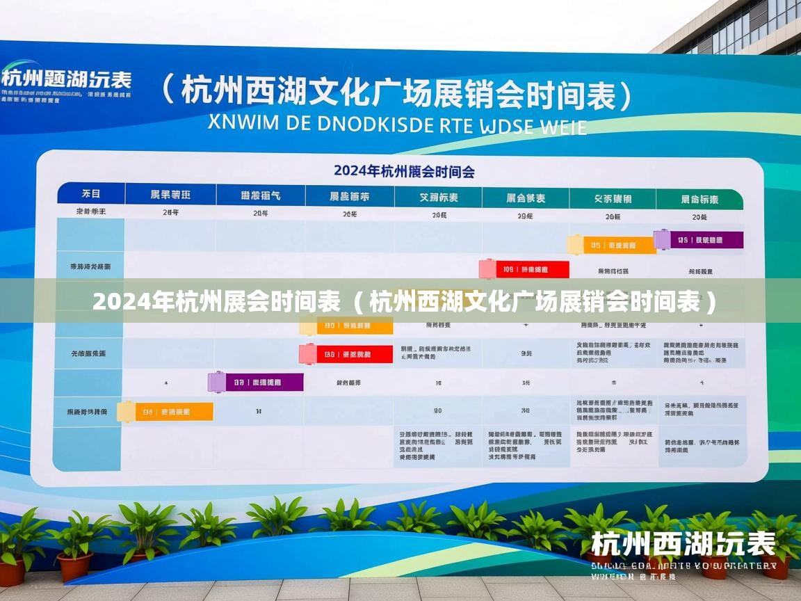  2024年杭州展会时间表  ( 杭州西湖文化广场展销会时间表 )