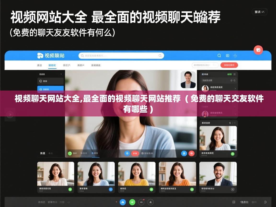  视频聊天网站大全,最全面的视频聊天网站推荐  ( 免费的聊天交友软件有哪些 )