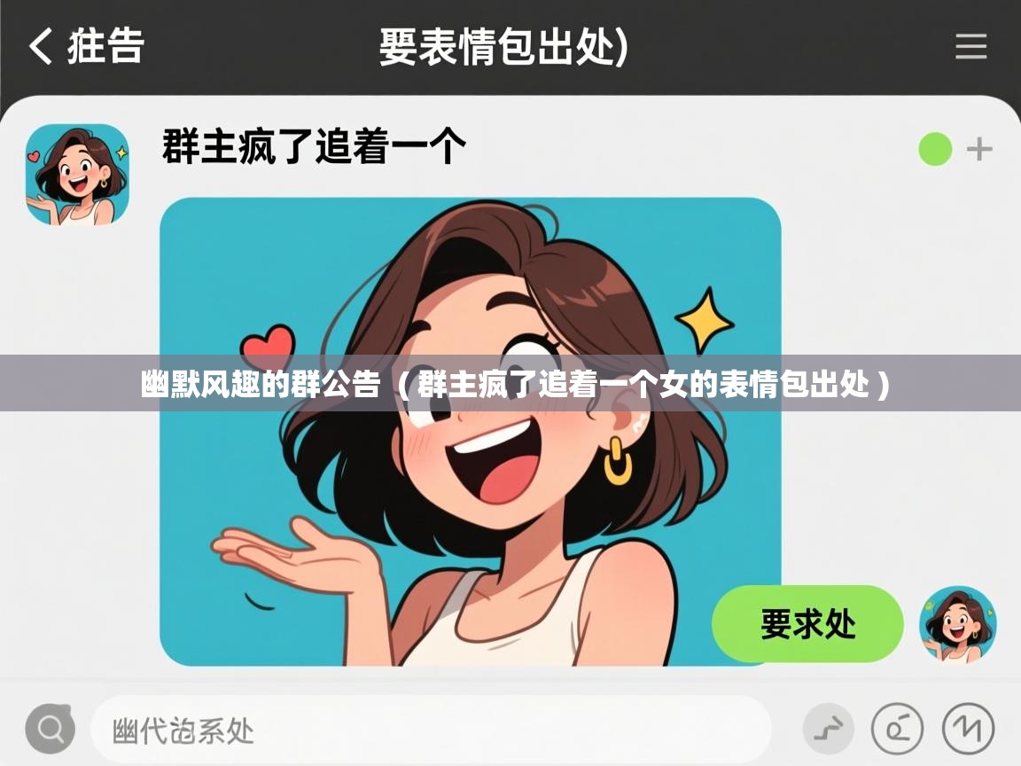  幽默风趣的群公告  ( 群主疯了追着一个女的表情包出处 )