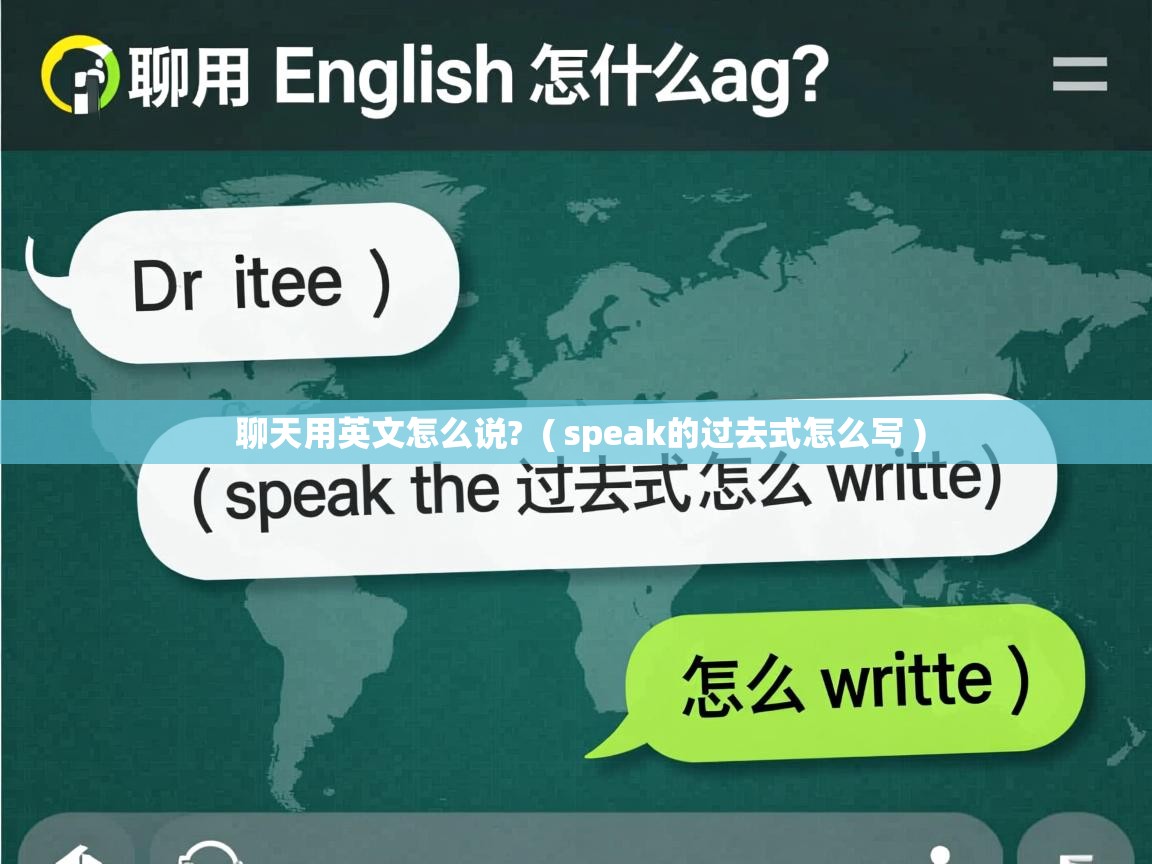  聊天用英文怎么说?  ( speak的过去式怎么写 )