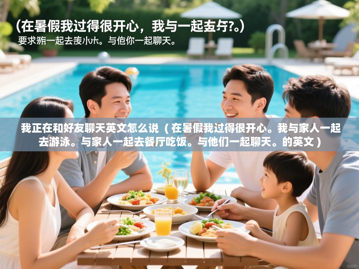 我正在和好友聊天英文怎么说 ( 在暑假我过得很开心。我与家人一起去游泳。与家人一起去餐厅吃饭。与他们一起聊天。的英文 ) 我正在和好友聊天英文怎么说 ( 在暑假我过得很开心。我与家人一起去游泳。与家人一起去餐厅吃饭。与他们一起聊天。的英文 )