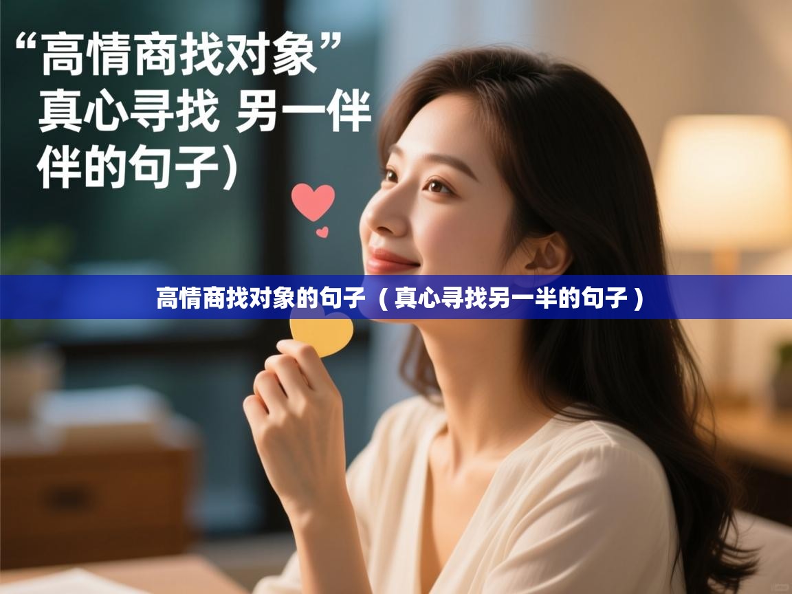  高情商找对象的句子  ( 真心寻找另一半的句子 )