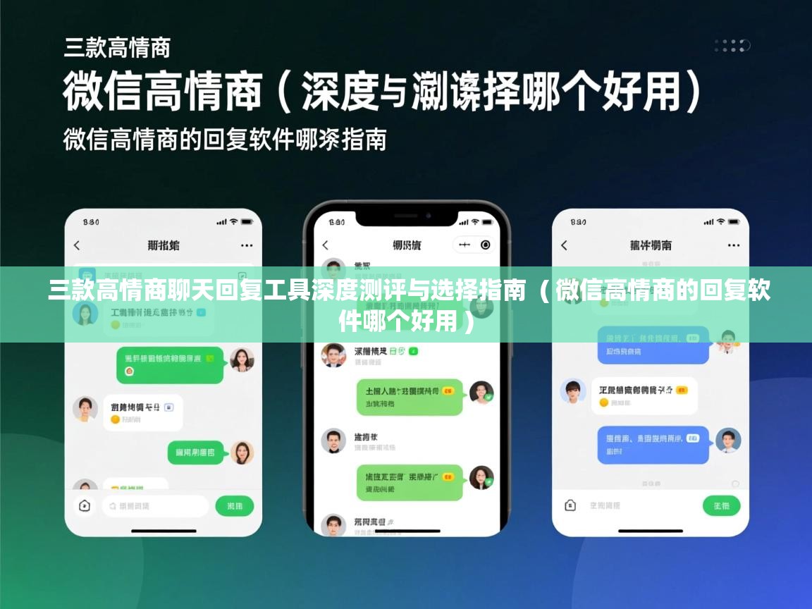  三款高情商聊天回复工具深度测评与选择指南  ( 微信高情商的回复软件哪个好用 )