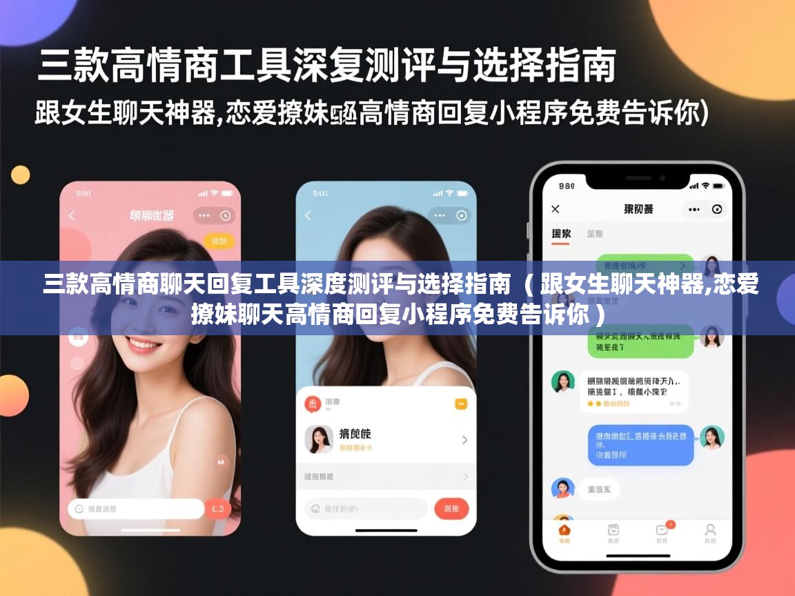  三款高情商聊天回复工具深度测评与选择指南  ( 跟女生聊天神器,恋爱撩妹聊天高情商回复小程序免费告诉你 )