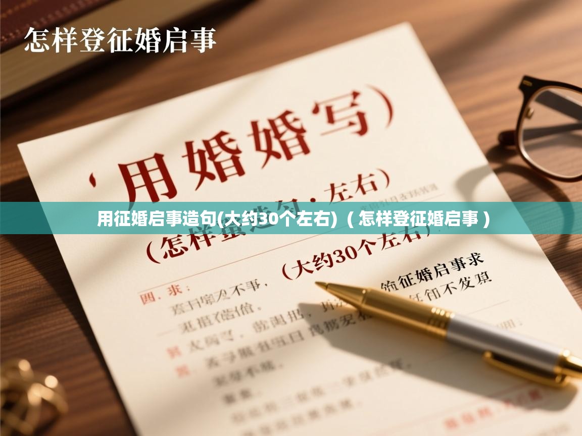  用征婚启事造句(大约30个左右)  ( 怎样登征婚启事 )