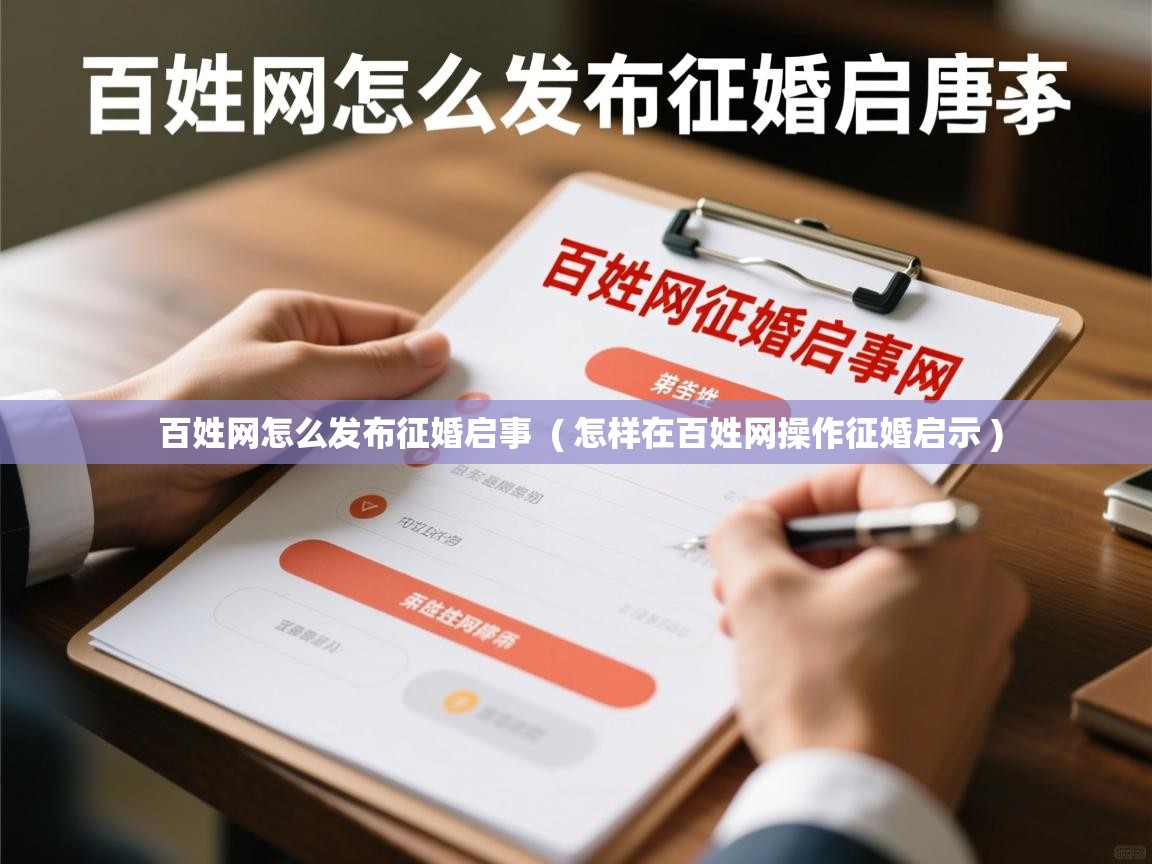  百姓网怎么发布征婚启事  ( 怎样在百姓网操作征婚启示 )