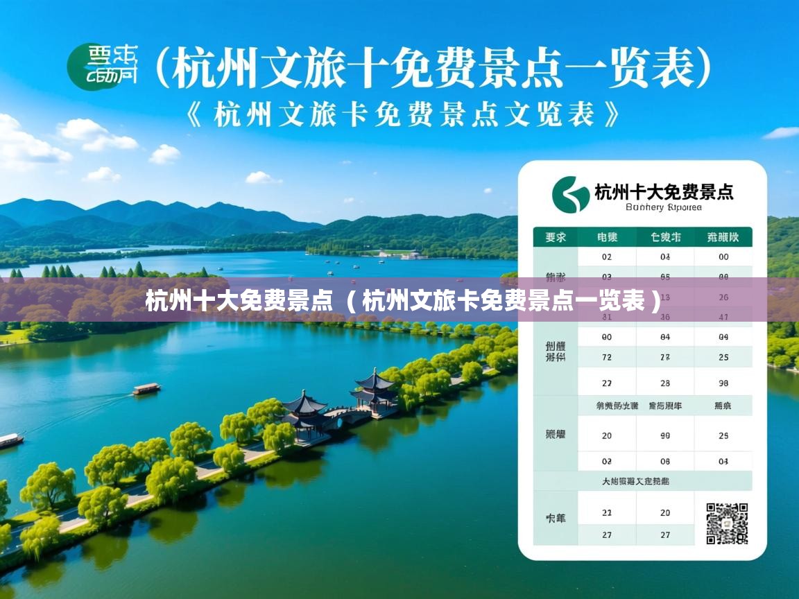  杭州十大免费景点  ( 杭州文旅卡免费景点一览表 )