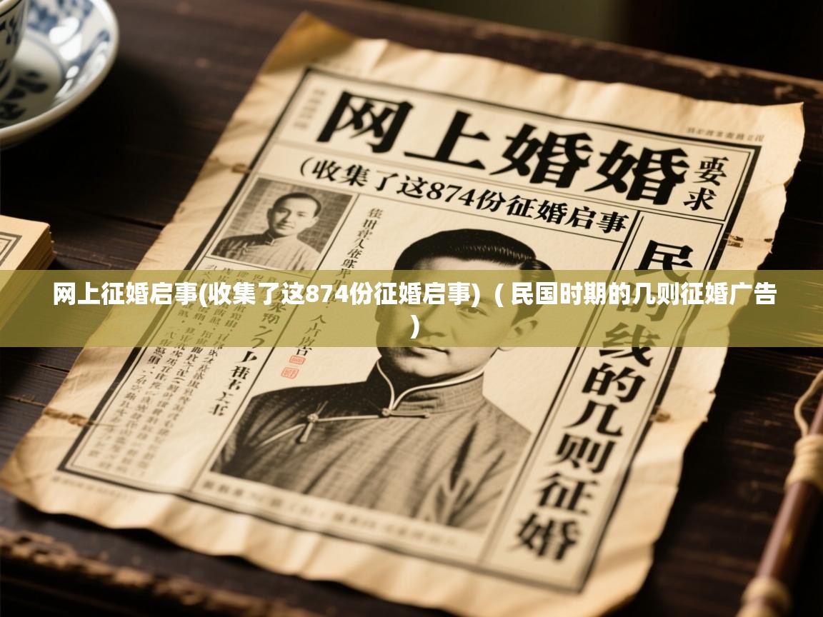  网上征婚启事(收集了这874份征婚启事)  ( 民国时期的几则征婚广告 )