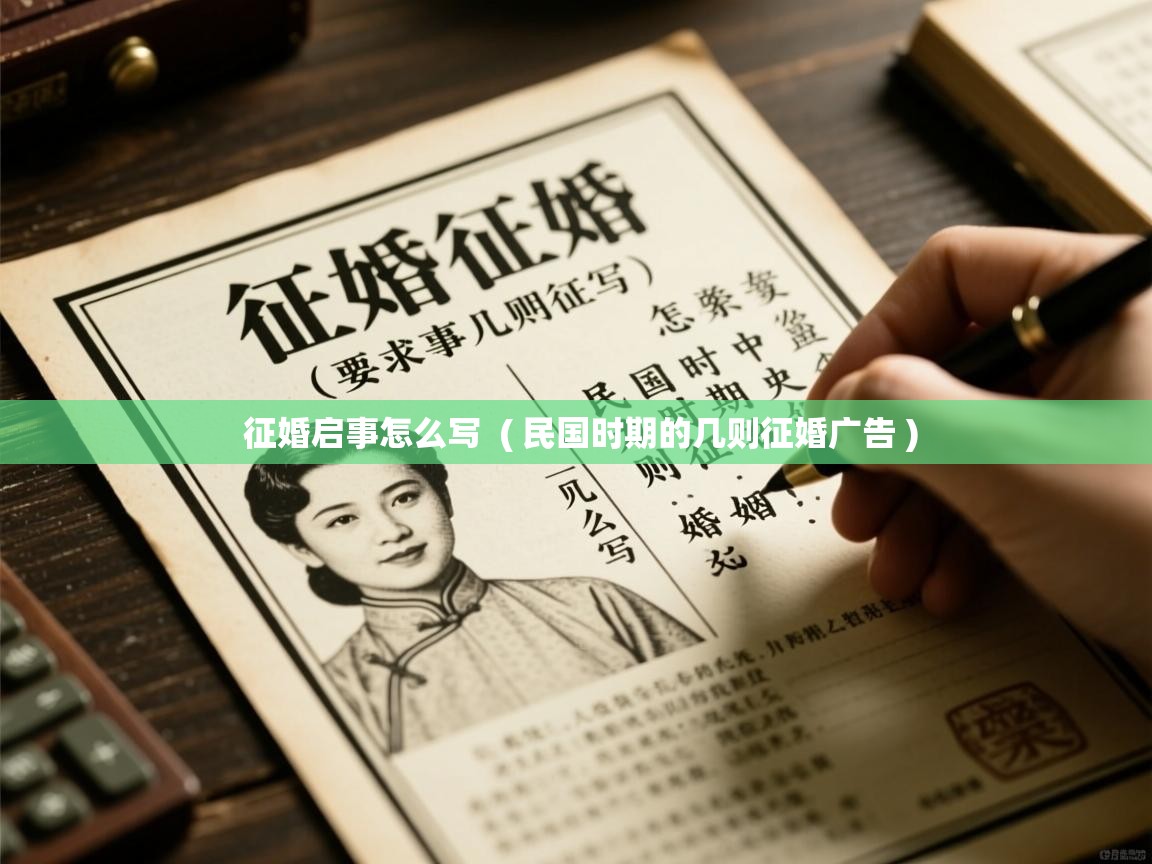  征婚启事怎么写  ( 民国时期的几则征婚广告 )