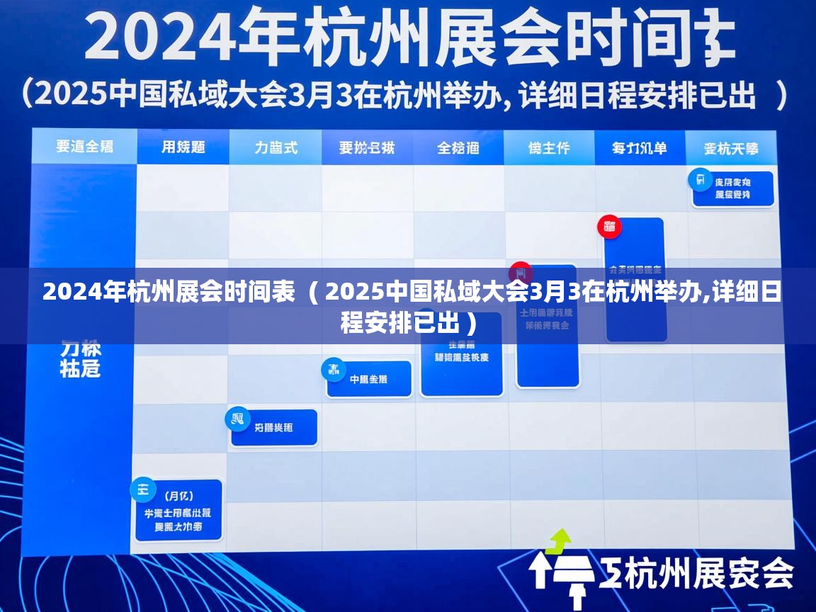  2024年杭州展会时间表  ( 2025中国私域大会3月3在杭州举办,详细日程安排已出 )