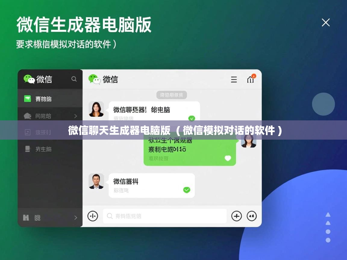  微信聊天生成器电脑版  ( 微信模拟对话的软件 )