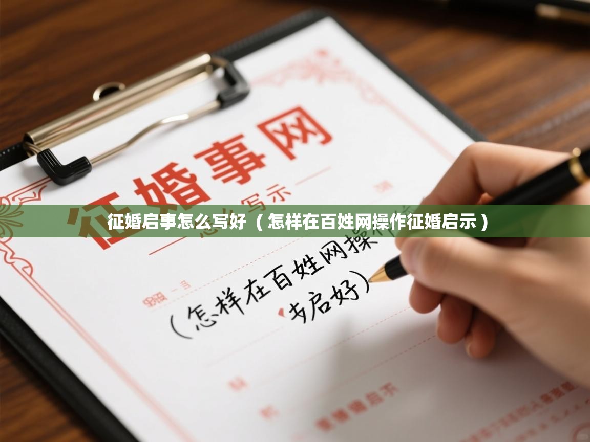  征婚启事怎么写好  ( 怎样在百姓网操作征婚启示 )