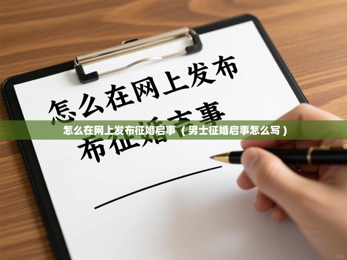  怎么在网上发布征婚启事  ( 男士征婚启事怎么写 )