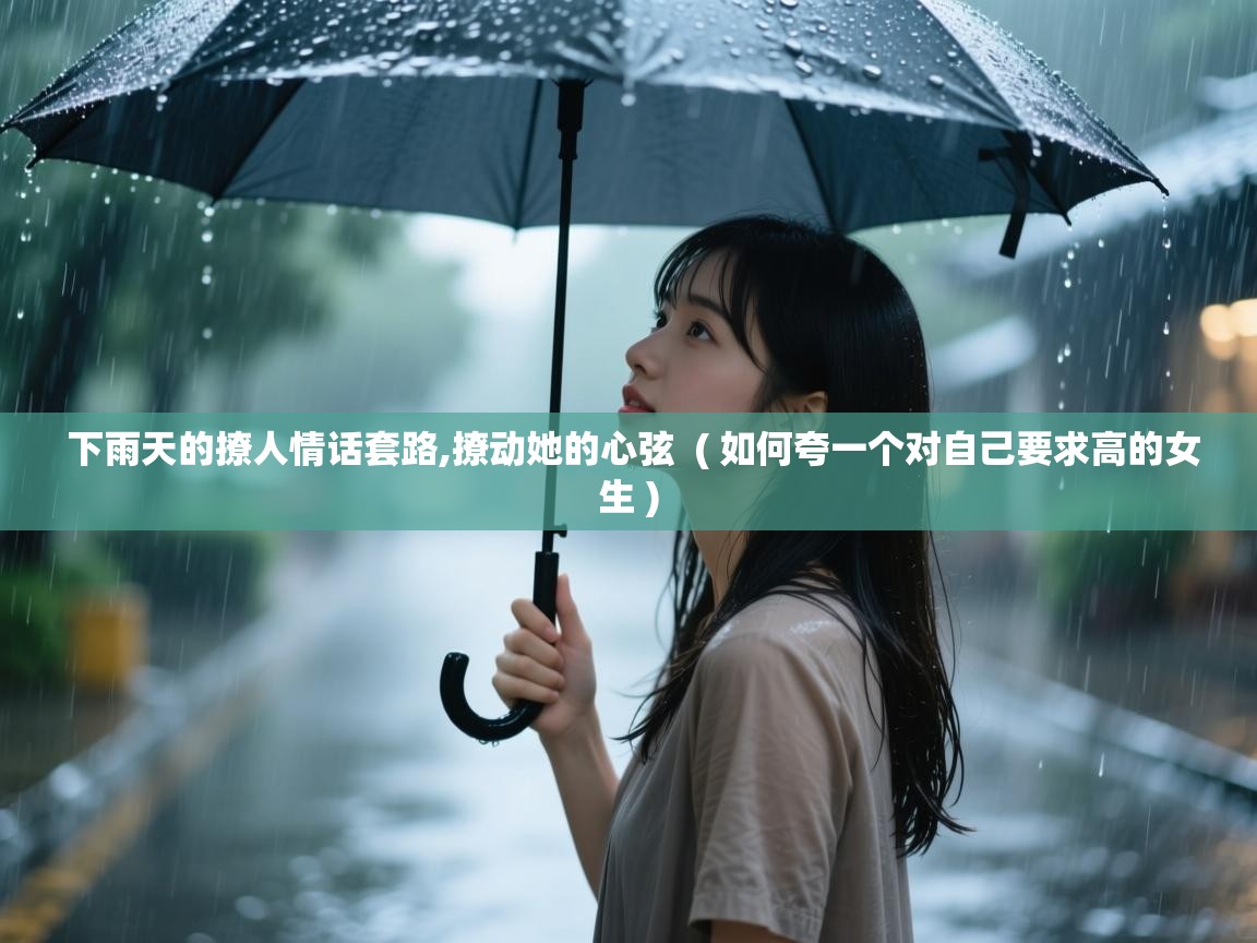  下雨天的撩人情话套路,撩动她的心弦  ( 如何夸一个对自己要求高的女生 )