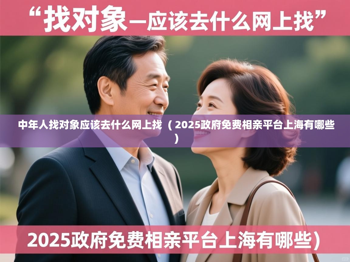  中年人找对象应该去什么网上找  ( 2025政府免费相亲平台上海有哪些 )