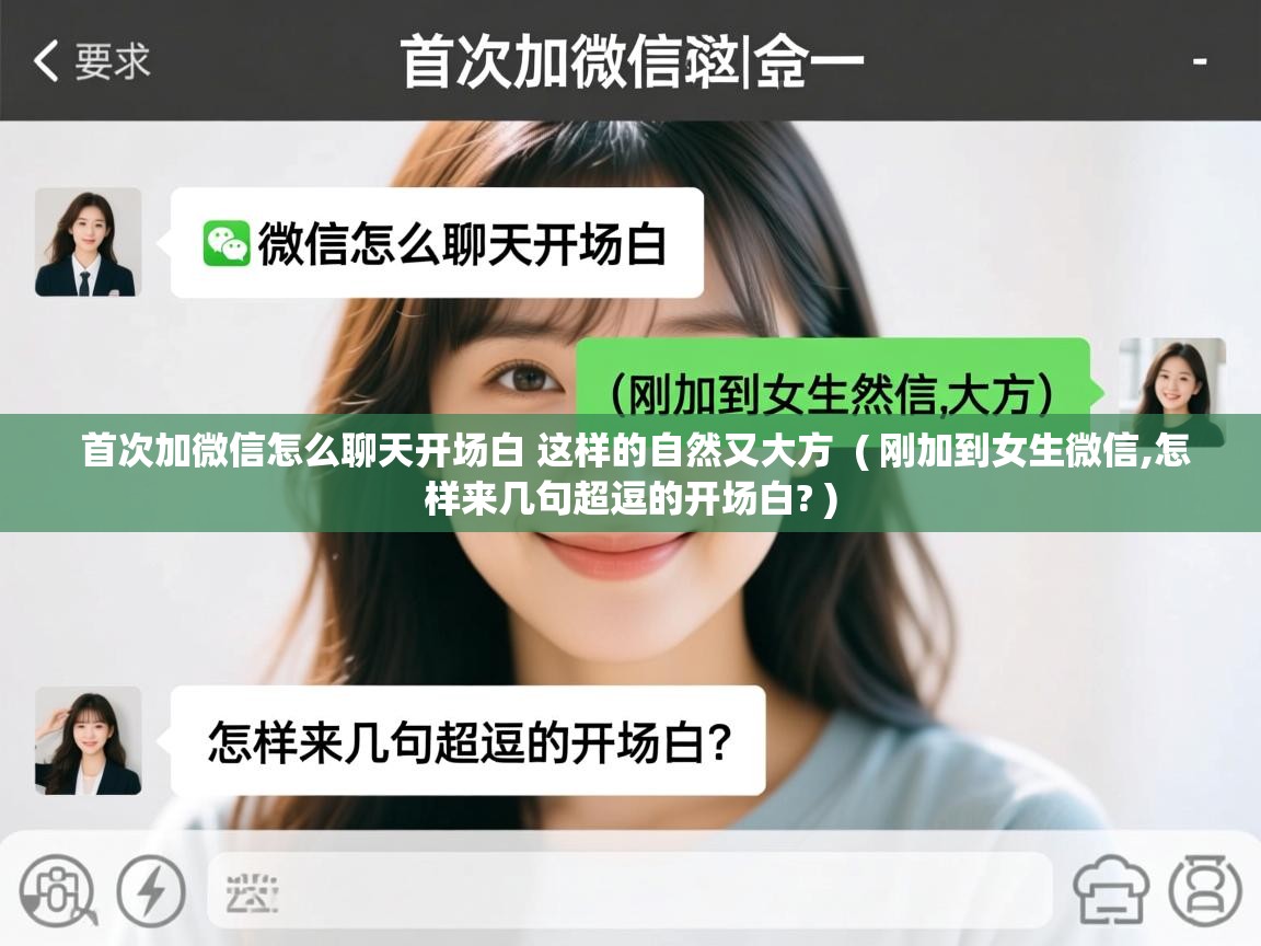  首次加微信怎么聊天开场白 这样的自然又大方  ( 刚加到女生微信,怎样来几句超逗的开场白? )