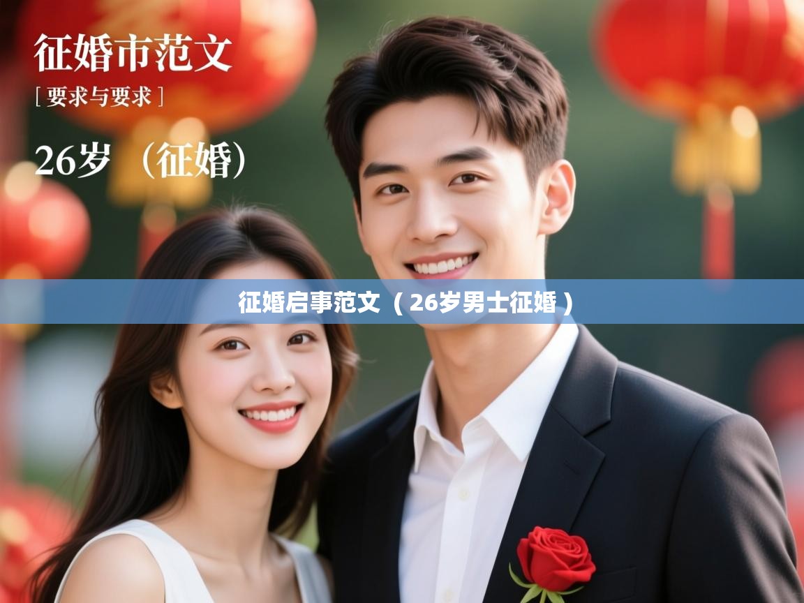  征婚启事范文  ( 26岁男士征婚 )