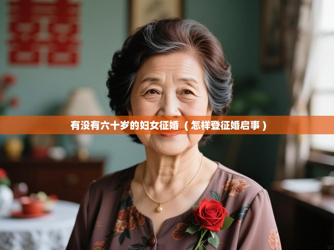  有没有六十岁的妇女征婚  ( 怎样登征婚启事 )