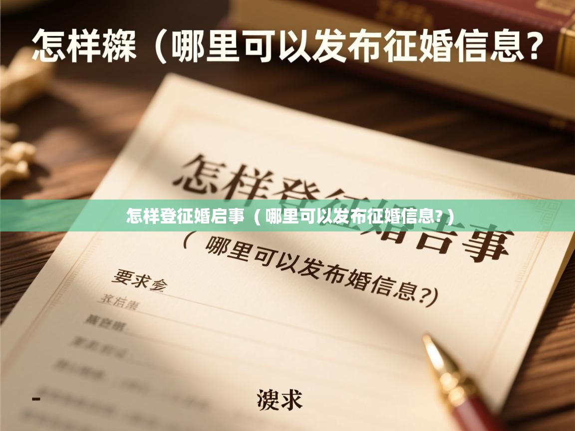  怎样登征婚启事  ( 哪里可以发布征婚信息? )